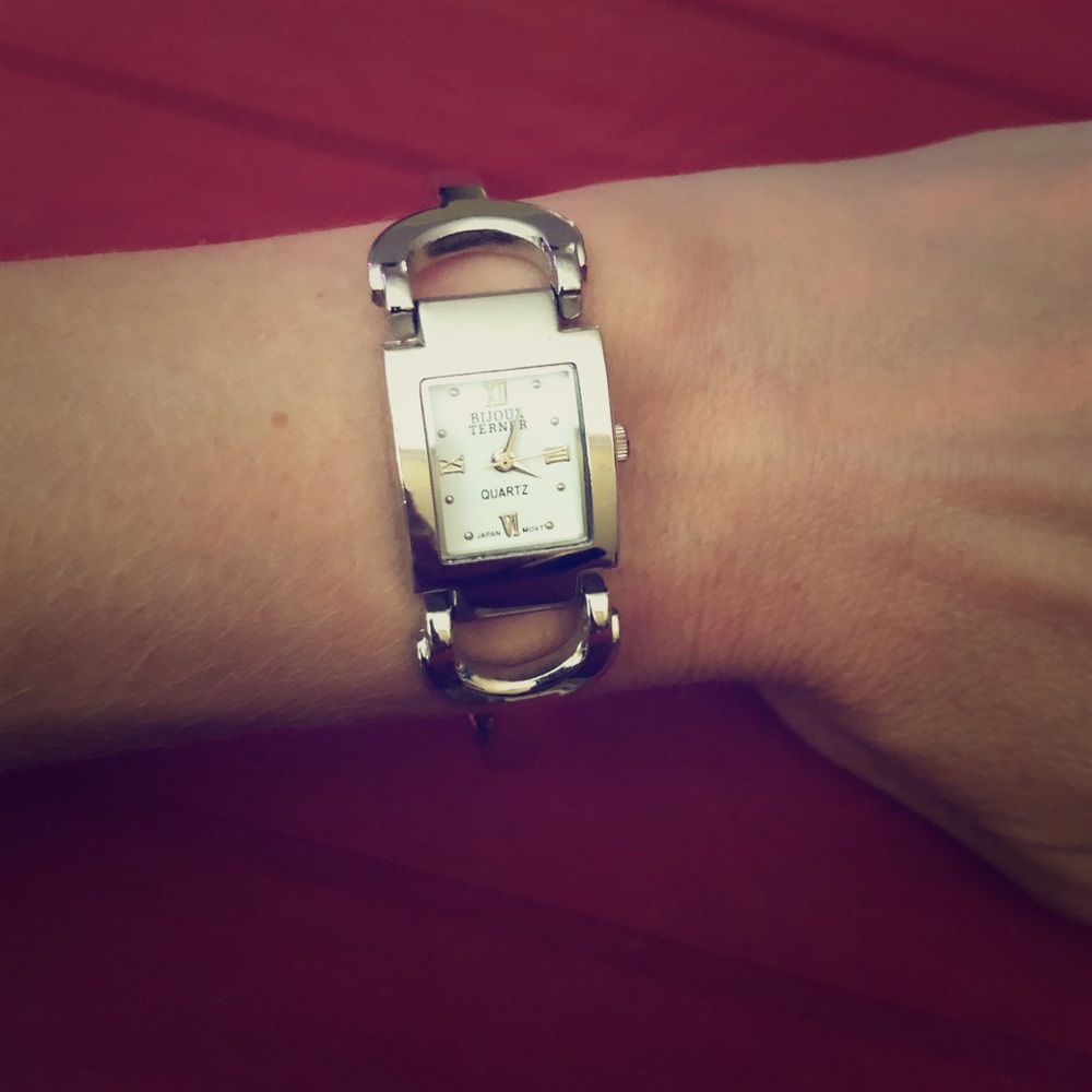 Sleek silver watch